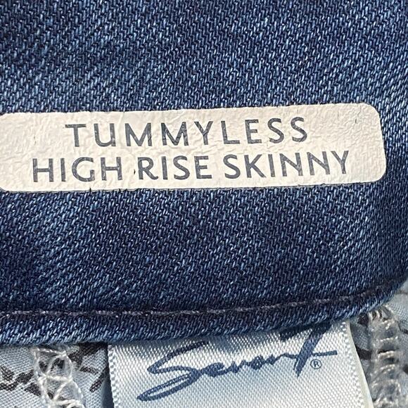 Seven7 Jeans Womens Size 8 Tummyless High Rise Skinny 30x29 Stretch Embroidered - Picture 6 of 8